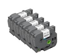 Sostituzione del nastro per etichette da 5 pezzi da 36 mm per il numero di parte TZe 261 161 461 561 661 761 compatibile con i modelli di stampante per etichette PT-P910BT T-P900(Black on White)