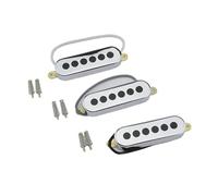 sostituzione Del Pickup Per Chitarra Elettrica 1 Set Di Pickup SSS Single Coil Alnico V Cromati Dorati Per Chitarra Elettrica(Silver)