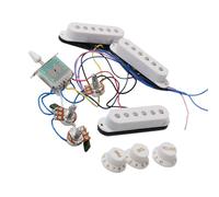 sostituzione Del Pickup Per Chitarra Elettrica Adatto Per Chitarra Elettrica ST SSS Pickup Set SQ Con Cablaggio Manopola Potenziometro Shifter(White)