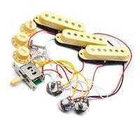 sostituzione Del Pickup Per Chitarra Elettrica Cablaggio Per Pickup Per Chitarra Elettrica Precablato Interruttore A 5 Vie Pickup 2T1V SSS Per Chitarra Elettrica ST(Yellow)