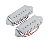 sostituzione Del Pickup Per Chitarra Elettrica Pickup Single Coil Pickup Per Chitarra (manico E Ponte) Per Chitarra Elettrica LP Argento/Giallo/BK 50/52mm(Silver)