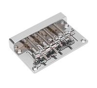 Sostituzione del Ponte Per Chitarra Gruppo Base in Fusione di Metallo Resistente a 4 Corde con Sella di Regolazione Per Bassi Ampi, Piccolo E Portatile