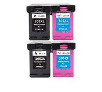 Sostituzione della cartuccia di inchiostro riempita compatibile per 305xl per Deskjet 2710 2720 4110 4120 4130 6010 6020 6030 6420(2 BK 2 Color)