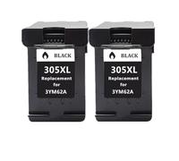 Sostituzione della cartuccia di inchiostro riempita compatibile per 305xl per Deskjet 2710 2720 4110 4120 4130 6010 6020 6030 6420(2Pack BK)