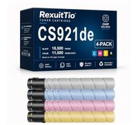 Sostituzione della cartuccia di toner CS921de ad alta resa per 76C00K0 76C00C0 76C00M0 76C00Y0, compatibile con Lexmark CS921de CS923 CX921de 922de CX924dxe, con chip