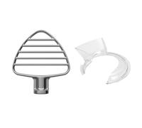 Sostituzione Della Frusta Piatta E Dello Schermo Versatore In Acciaio Inossidabile, Compatible With Kitchenaid, Robot Da Cucina Con Testa Inclinabile 4,5-5QT