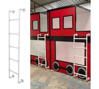 Sostituzione della Scala del Letto A Castello in Metallo, Scala del Rimorchio da Viaggio per Camper per Dormitorio per Adolescenti Scolastici, Scala di Uscita dal Seminterrat, White, 150cm/59 in