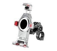 Sostituzione Della Staffa Di Navigazione GPS Navigazione Supporto Impermeabile Telefono Metallo Antiruggine Corrosione Antiurto Perde Moto(Argento)