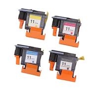 Sostituzione della testina di stampa, 4 pezzi Magenta Nero Ciano Giallo Buona compatibilit¨¤ Colore brillante Risoluzione chiara per testina di stampa 11 per Designjet