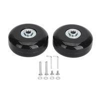 Sostituzione delle ruote per bagagli da 2 pezzi, parti di sostituzione del bagaglio per incantatore girevole in gomma universali con strumento di installazione (56x24mm / 2.2x0.9in)