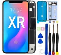 Sostituzione dello schermo digitalizzatore per iPhone XR 6.1 pollici (modello A1984, A2108) Display digitalizzatore Assembly Touch screen, con strumento di riparazione e strisce adesive (6.1 pollici)