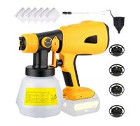 Sostituzione Dello Spruzzatore Di Vernice Senza Fili For Spruzzatore Di Vernice Elettrico Portatile Con Batteria Massima 20 V Con Contenitore Da 1000 Ml For La Casa(Yellow)