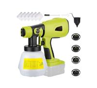 Sostituzione Dello Spruzzatore Di Vernice Senza Fili For Spruzzatore Di Vernice Elettrico Portatile Con Batteria Massima 20 V Con Contenitore Da 1000 Ml For La Casa(Green)