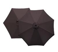 sostituzione dell'ombrello, Telo di ricambio for ombrellone da giardino for stecche da 6/8 multicolore, diverse misure(Brown,8 RIBS: 250CM/8.2FT)