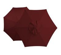 sostituzione dell'ombrello, Telo di ricambio for ombrellone da giardino for stecche da 6/8 multicolore, diverse misure(Wine Red,6 RIBS: 200CM/6.5FT)