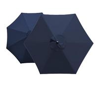 sostituzione dell'ombrello, Telo di ricambio for ombrellone da giardino for stecche da 6/8 multicolore, diverse misure(Navy Blue,6 RIBS: 200CM/6.5FT)