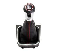 Sostituzione Leva Del Cambio Per VW Per Golf 6 Per A6 VI MK6 Per GTI | Linea nera/rossa,Pomello del cambio x 1,Pelle sintetica/ABS,Qualità Assicurata,Pronto per il Montaggio