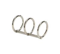 Sostituzione meccanismo quaderno, 3 anelli in metallo for rilegatura a fogli mobili, confezione da 2, multicolore, 20 mm(Silvery-20mm-2pcs)