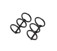 Sostituzione meccanismo quaderno, 3 anelli in metallo for rilegatura a fogli mobili, confezione da 2, multicolore, 20 mm(Black-20mm-2pcs)