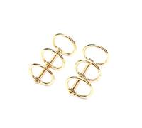 Sostituzione meccanismo quaderno, Confezione da 2 anelli di rilegatura in metallo for quaderni a fogli mobili multicolore 4x2,5 cm(2pcs Gold)