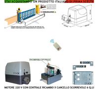Sostituzione Motore 230 V Centrale Telecomando Cancello Scorrevole 6 Q.li P. Z12