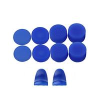 Sostituzione pulsanti L2 R2 Trigger Extender + silicone analogico pollice Stick Cap Grip Grip Thumbsticks Joystick per Sony PS4 PS4 Pro Slim Controller (blu)