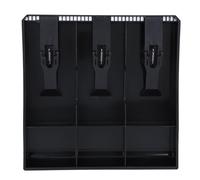 Sostituzione Vassoio Inserto Cassetto Contanti, Scatola Portacontanti per 3 Banconote e 3 Monete, Ideale per Registratori di Cassa, (BLACK)