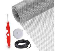 Sostituzione Zanzariera Per Finestre - Rotolo Da 157x47 Pollici | 400x120cm Rete Resistente Per Porte Scorrevoli, E Patio | Kit Riparazione Anti-Insetti, A Prova Di Animali Domestici