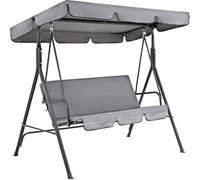 SostituzioneSwingCanopyCoverforGardenHammockChairUVProtectionRuffTopRoofOutdoorPatioSeatBaldacchino (dimensioni: 195 x 125 x 15 cm/150 x 50 x 10 cmColore: grigio)