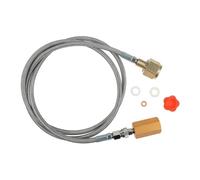 sostituzioni 1 set adattatore CO2 tubo flessibile intrecciato in acciaio inossidabile da 60 pollici con guarnizione CGA320 a M18*1,5 collegamento for serbatoio bombola CO2 for produttore di acqua gass