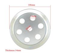 sostituzioni Lavatrice completamente automatica a caricamento dall'alto Frizione Puleggia for cinghia in metallo fuso Foro quadrato Mandrino Dado Raccordi 1 pz(106mm)