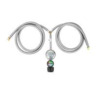 sostituzioni Tubo flessibile regolatore propano Y-Split da 5 piedi + raccordo manometro serbatoio Adattatore bassa pressione riscaldatore grill a gas GPL for QCC1/tipo 1 a 3/8" femmina