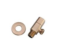 sostituzioni Valvole di riempimento WC Oro rosa spazzolato G1/2 "Valvola ad angolo montata a parete Ottone massiccio Singola doppia uscita Accessori for il bagno AF620(Single Way)