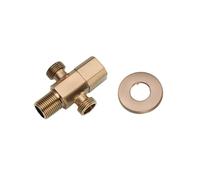 sostituzioni Valvole di riempimento WC Oro rosa spazzolato G1/2 "Valvola ad angolo montata a parete Ottone massiccio Singola doppia uscita Accessori for il bagno AF620(Dual Way)