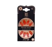 SOSU Cosmetics 24 unghie finte Pinch Me lunghe a forma di mandorla rosa pallida, unghie in gel a lunga durata e riutilizzabili, con colla per unghie, vegan & Cruelty-free