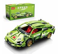 Sosuy 1:18 Set di mattoncini per costruire modelli di auto sportive - Cyberpunk Rally Car Racing Engineering Toys per giocare ed esporre - Idea regalo modello giocattolo per adulti e ragazzi (verde)
