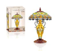 Sosuy Costruzioni per Bambini Lampada Stile Vintage, Lampada LED con Paralume Vitral, Regali di Natale Compleanno Donne Uomini Ragazzi Ragazze Teen 8+