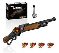 Sosuy M1887 Fucile Giocattolo Mattoncini Set, 1:1 Fai da te mitragliatrice Modello Ragazzi Adolescenti Adulti, Regali Uomini Bambini di 8+ Anni, Militari Collezione Appassionati 1370 Pezzi