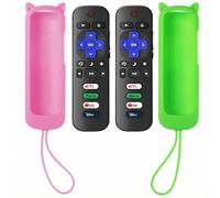 SOTATOO Confezione da 2 telecomandi di ricambio per Roku TV con custodia protettiva morbida (si illumina al buio), telecomando compatibile con TV TCL/Hisense/Sharp/Philips/Onn/Element Roku (non per