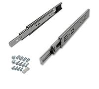 SOTECH 1 coppia di guide a estrazione totale KV-45-H45-L250-SE-MS 250 mm a chiusura automatica, portata 45 kg, guida per cassetti con set di viti incluso