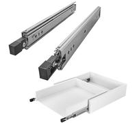 SOTECH 1 coppia di guide VarioSlide KV2-100-H53-L1000-EH per 1000 mm | con funzione lock-in/out con leva nera Guida a estrazione totale per carichi pesanti fino a 100 kg