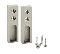 SOTECH 1 coppia di supporti laterali NANO spazzolati opachi (montaggio laterale, 75 x 20 x 10 mm, alluminio massiccio, aspetto acciaio inox)
