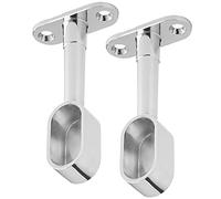 SOTECH 1 paia (2 pezzi) Supporti per aste da guardaroba per aste ovali (30 x 15 mm) Cromo lucido Regolabile in altezza 84-112 mm