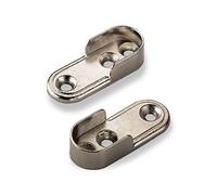 SOTECH 1 Paio di Supporti per Tubi da Armadio per Tubi Ovali 30 x 15 mm da Avvitare al Lato Interno dell'Armadio Supporto per