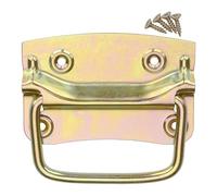 SOTECH 1 paio Maniglie per casse (120 x 80 mm, acciaio, zincato giallo) Maniglia pieghevole da avvitare con viti di fissaggio incluse