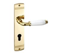SOTECH 1 Set di maniglia a leva MATTEO ottone lucido porcellana bianco
