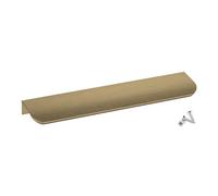 SOTECH 10 pezzi di maniglie per mobili in bianco Tommy look ottone spazzolato 200 mm maniglie per porte per il montaggio sul lato interno del frontale incl. viti di fissaggio