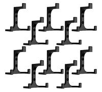 SOTECH 10 pezzi Ganci tripli QUADRO nero opaco 81 x 70 x 50 mm appendiabiti della collezione BlackLine