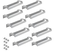 SOTECH 10 Pezzi Maniglia per Mobili LYSE Distanza Fori 160 mm Cromo Opaco per Armadi e Porte a Soffietto di Junker Design