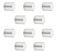 SOTECH 10 pezzi Pomelli per mobili BRISTOL Ø 15 mm altezza 20 mm Acciaio inossidabile spazzolato maniglia dell'armadio